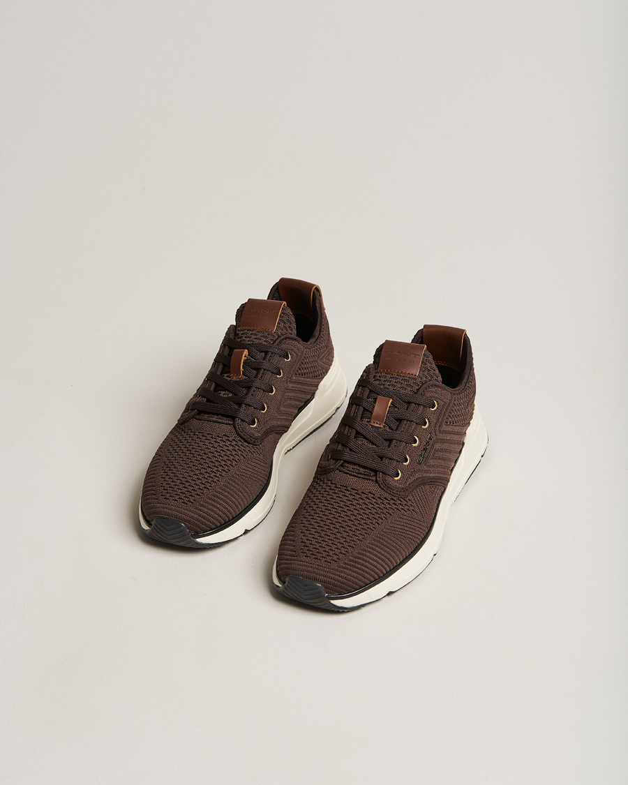 Men | Running Sneakers | GANT | Beeker Mesh Sneaker Dark Brown