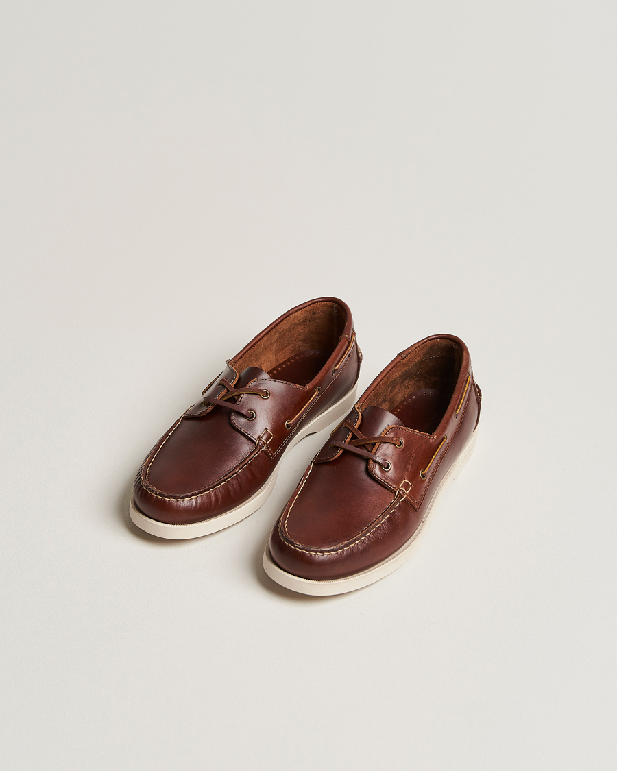 Men | Boat Shoes | GANT | Prince Leather Boat Shoe Cognac