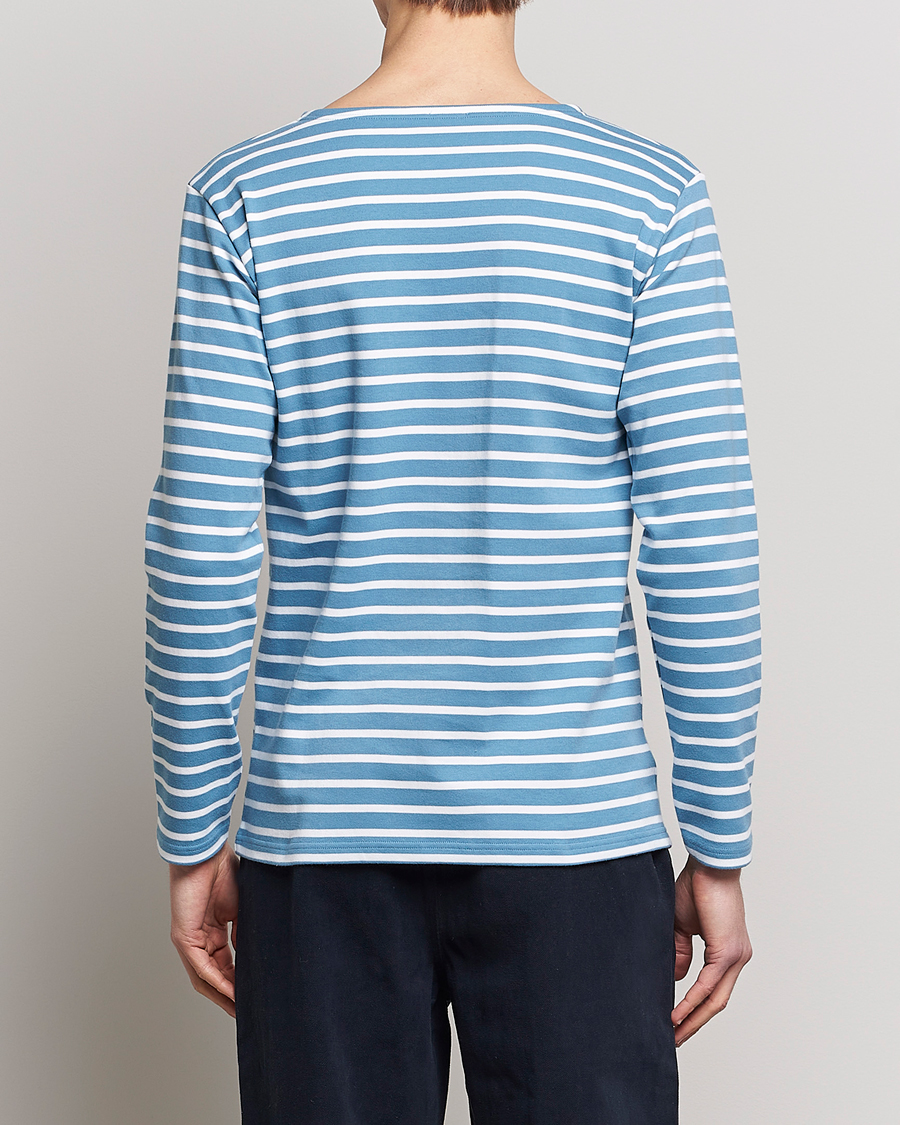 Men | T-Shirts | Armor-lux | Houat Héritage Stripe Longsleeve T-shirt Blue/Blanc