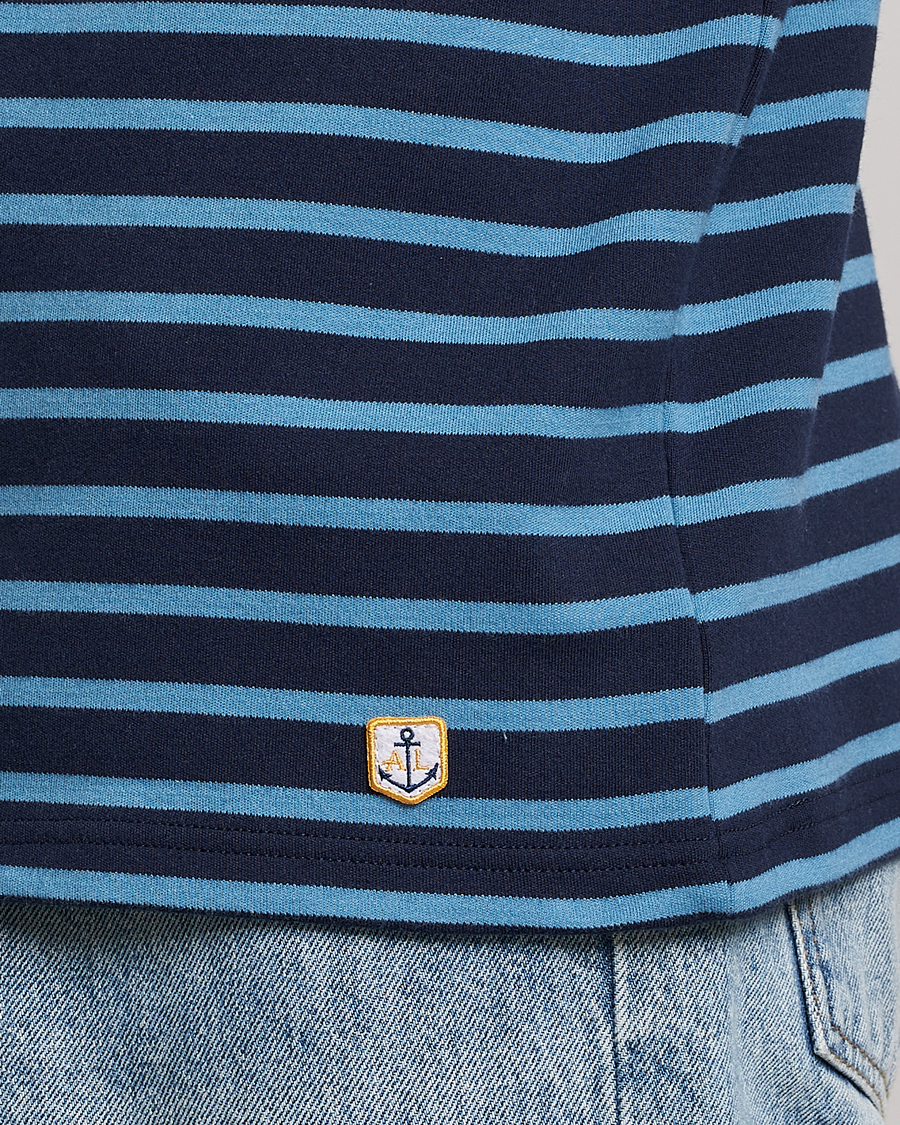 Men | T-Shirts | Armor-lux | Houat Héritage Stripe Longsleeve T-shirt Marine Deep/St Lo
