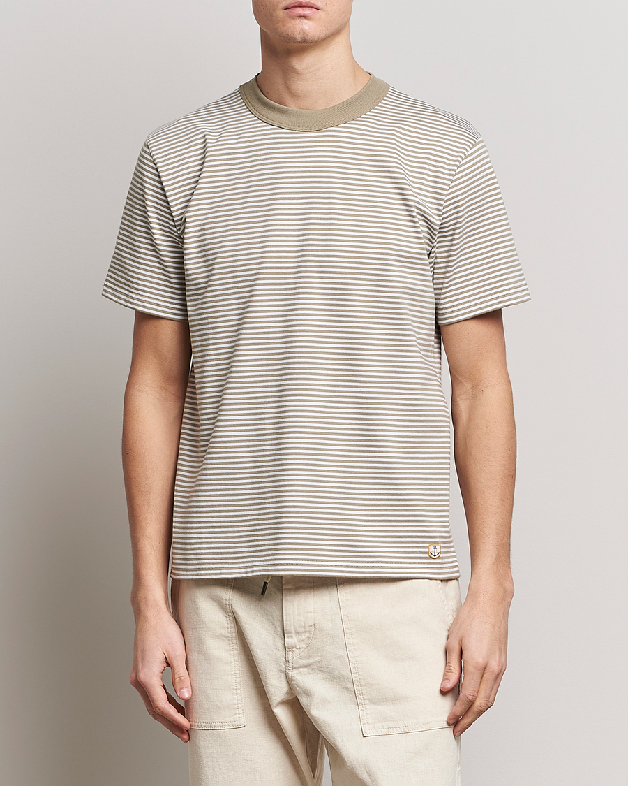 Men | Armor-lux | Armor-lux | Héritage Stripe T-Shirt Blanc/Argile