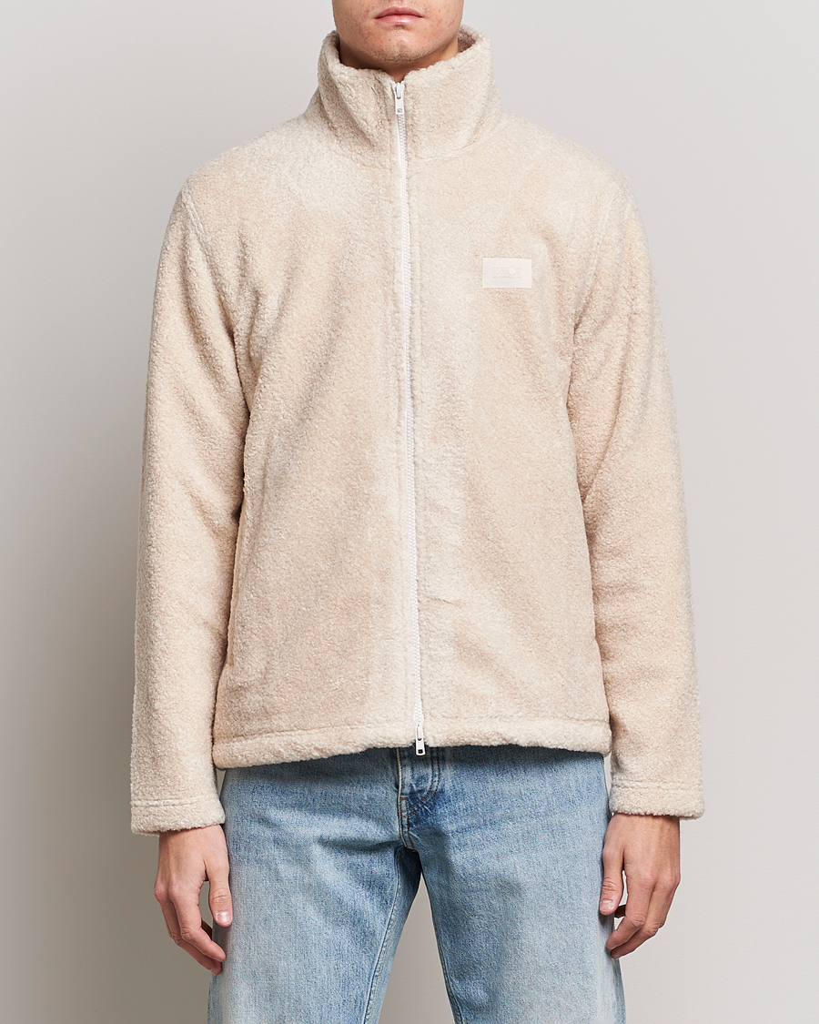 Men | Sweaters & Knitwear | NN07 | Nil Pile Full Zip Jacket Ecru