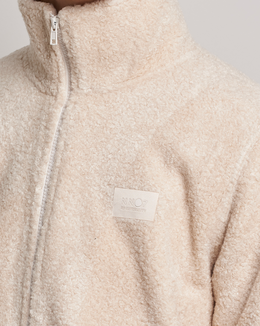 Men | Sweaters & Knitwear | NN07 | Nil Pile Full Zip Jacket Ecru
