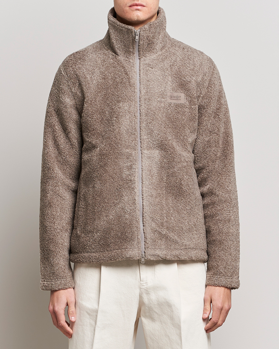 Men | Sweaters & Knitwear | NN07 | Nil Pile Full Zip Jacket Iron