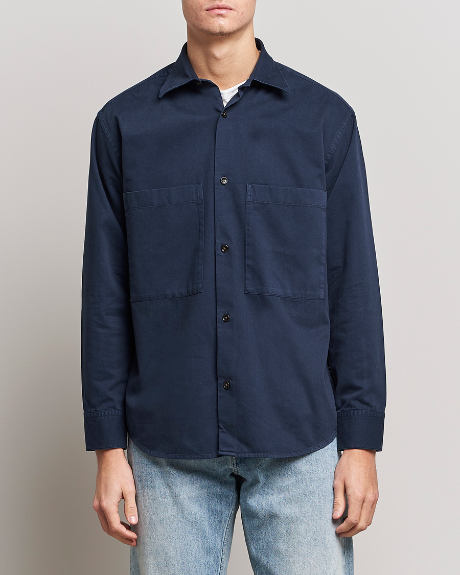 Men | Overshirts | NN07 | Freddy Pocket Overshirt Navy Blue