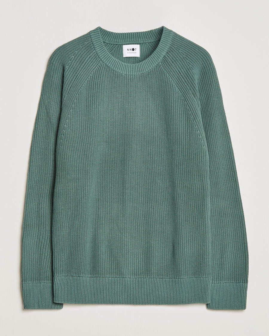 Men | Sweaters & Knitwear | NN07 | Jacobo Cotton Knitted Sweater Forest Mint