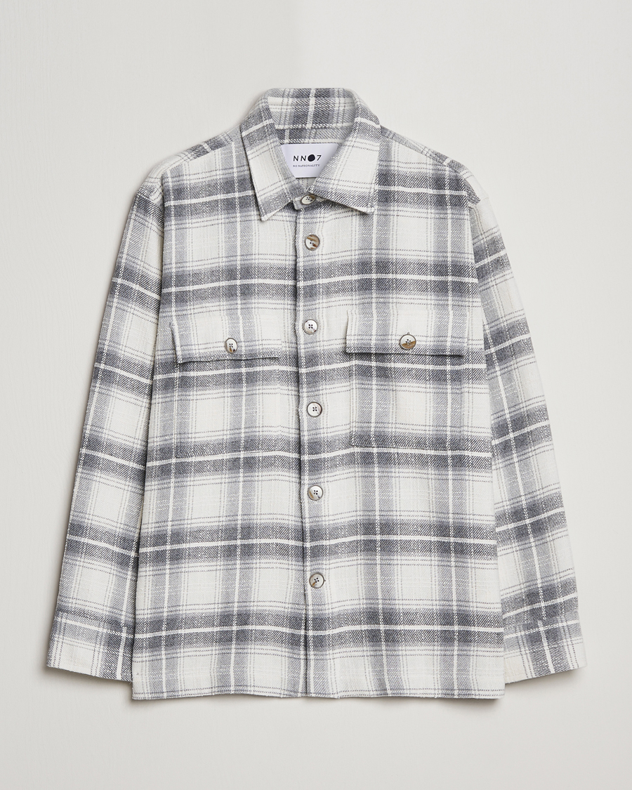 Men | Shirts | NN07 | Soren Cotton Checked Overhisrt Grey/White