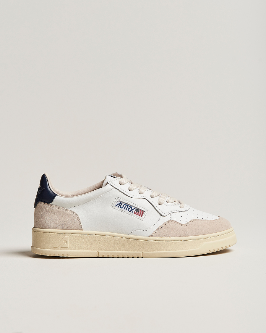 Men | Sneakers | Autry | Medalist Low Leather/Suede Sneaker White/Blue