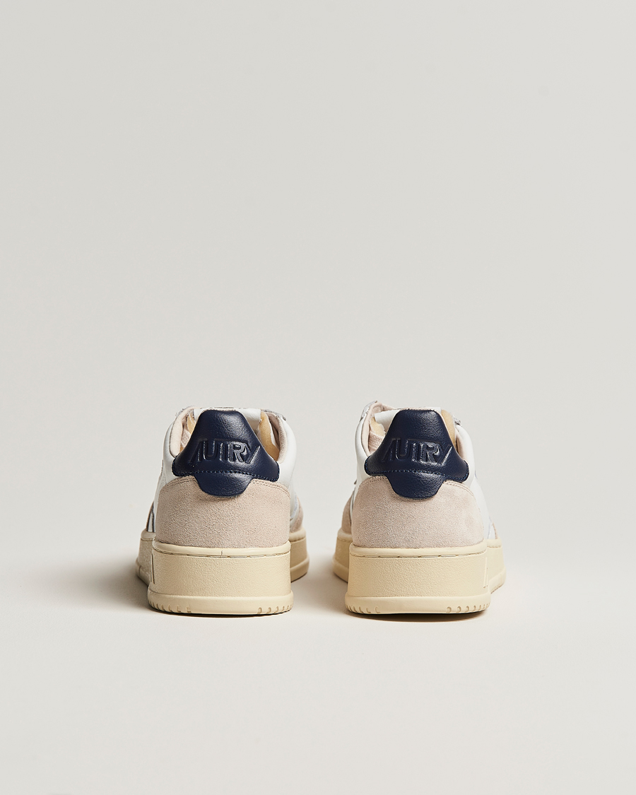 Men | Sneakers | Autry | Medalist Low Leather/Suede Sneaker White/Blue