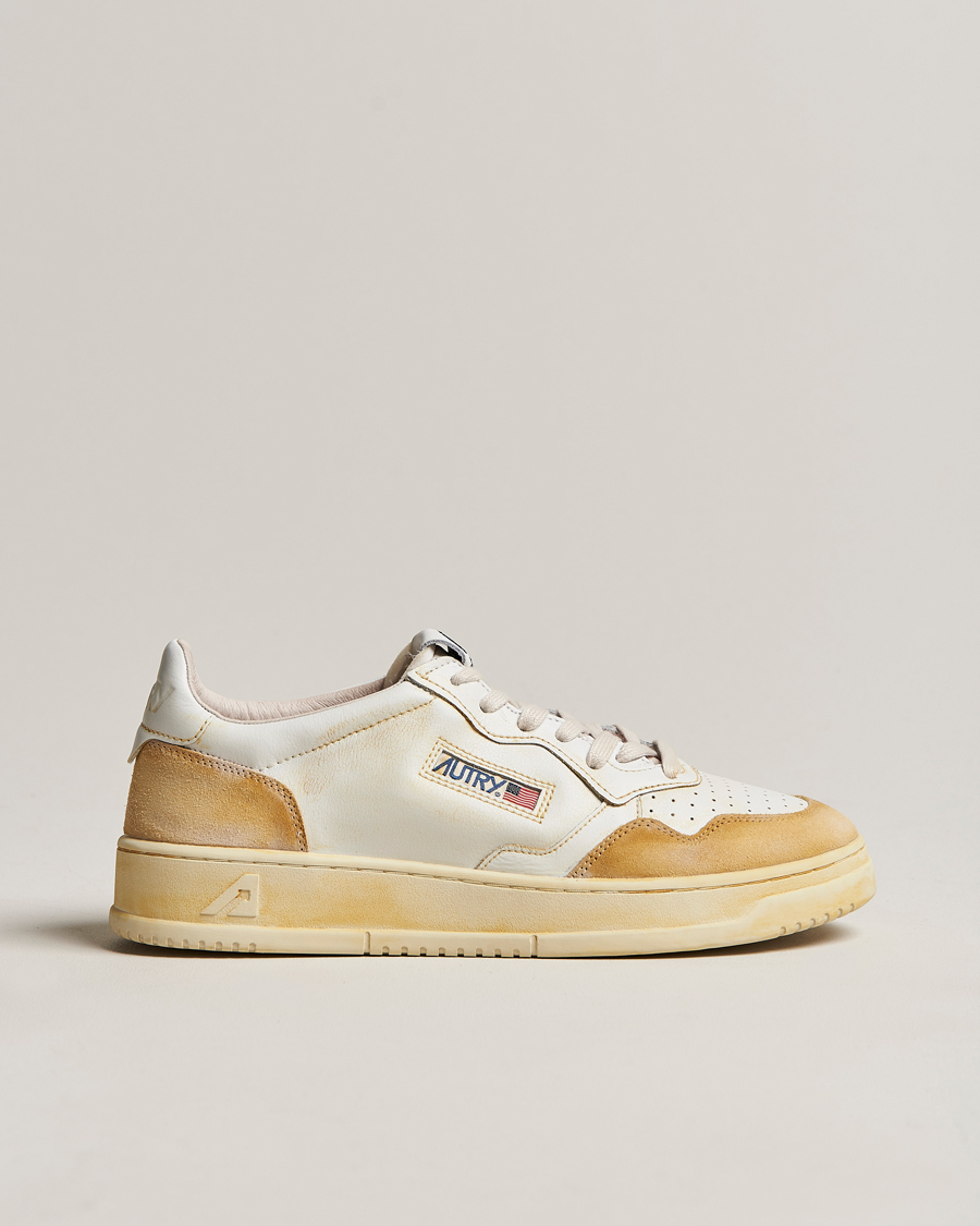 Men | Autry Super Vintage Low Leather/Suede Sneaker Leat White | Autry | Super Vintage Low Leather/Suede Sneaker Leat White