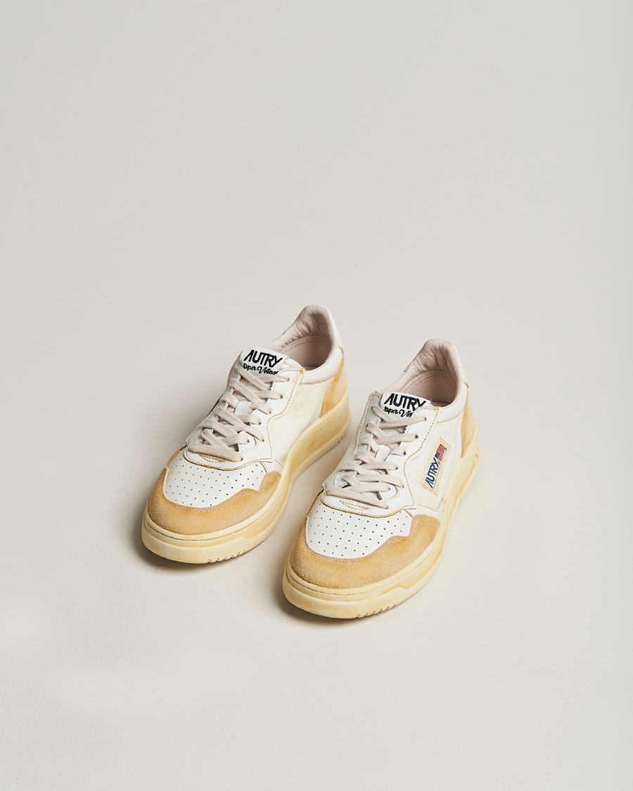 Men | Sneakers | Autry | Super Vintage Low Leather/Suede Sneaker Leat White