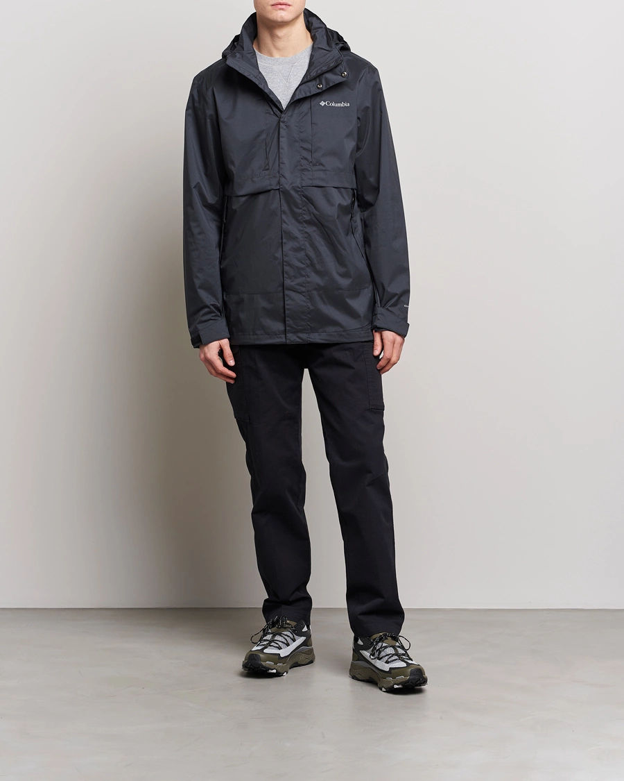 Men | Coats & Jackets | Columbia | Wright Lake Rain Jacket Black