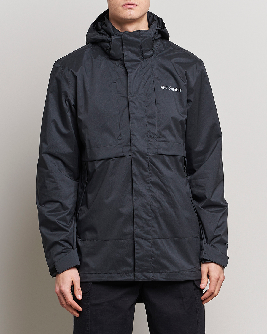 Men | Face the Rain in Style | Columbia | Wright Lake Rain Jacket Black