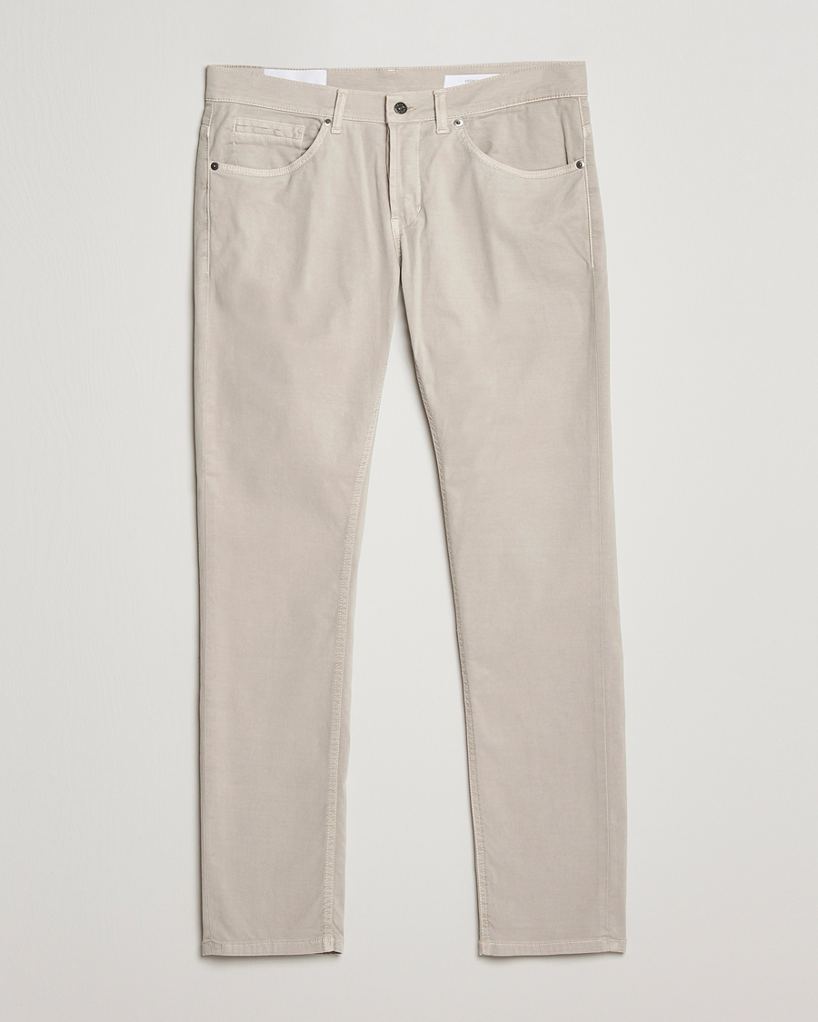 Men | Trousers | Dondup | George Gabardine 5-Pocket Sand