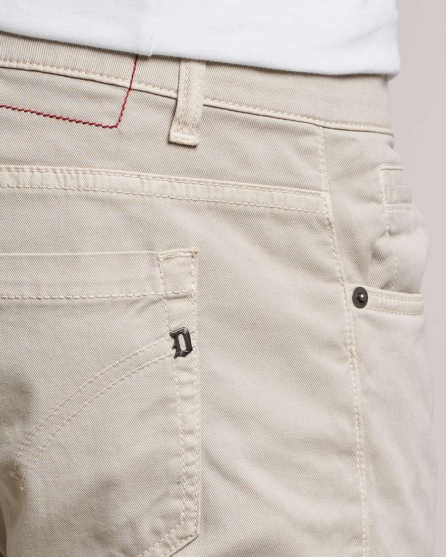 Men | Trousers | Dondup | George Gabardine 5-Pocket Sand