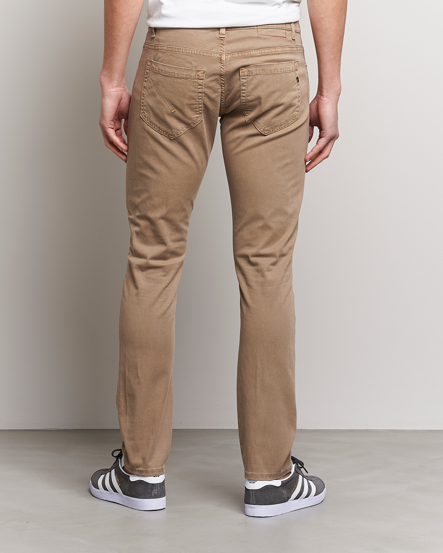 Men | Trousers | Dondup | George Gabardine 5-Pocket Khaki