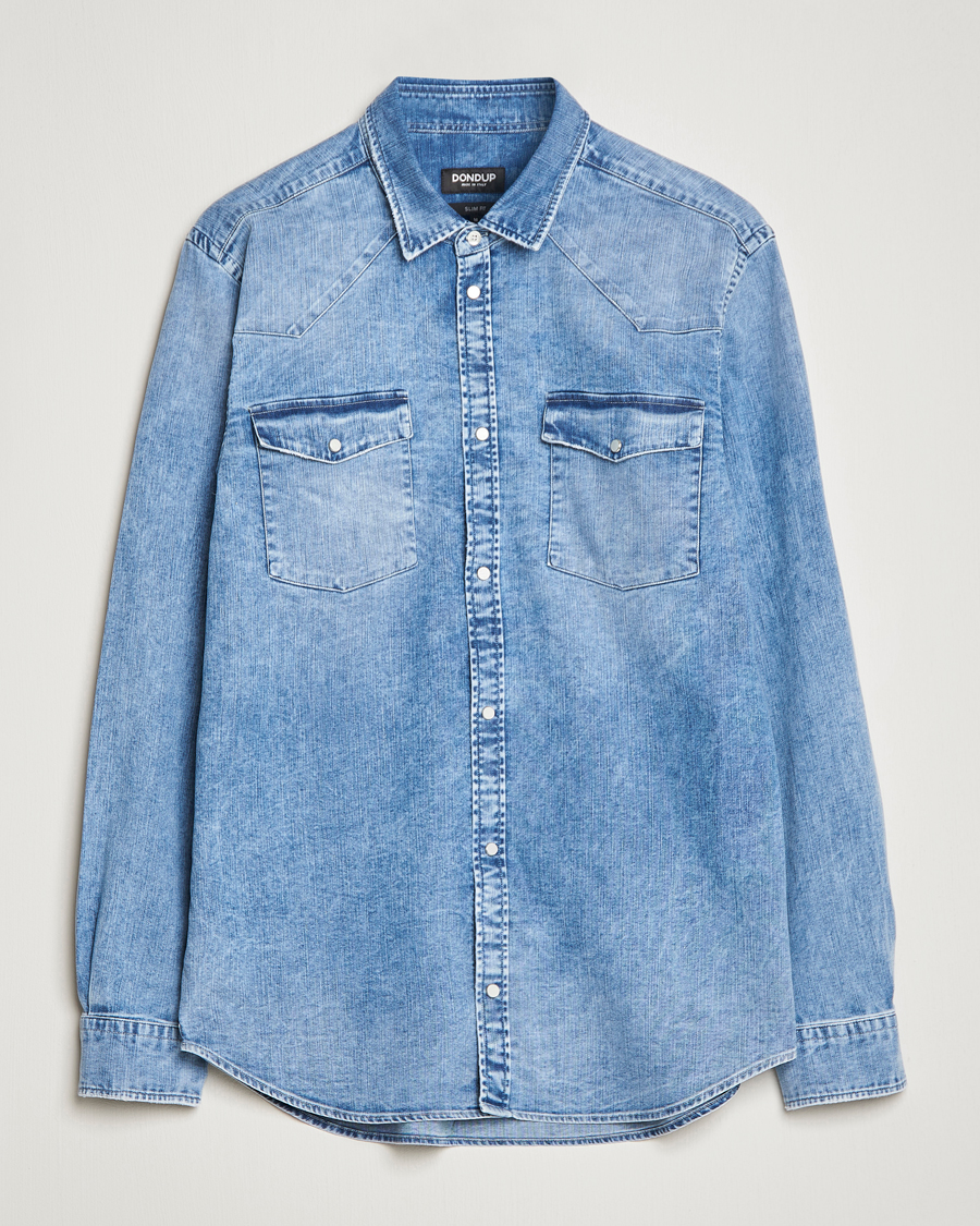 Men | Shirts | Dondup | Denim Shirt Light Blue