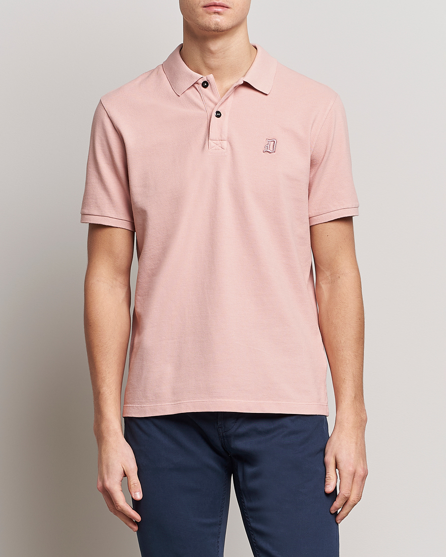 Men | Short Sleeve Polo Shirts | Dondup | Cotton Pique  Pink
