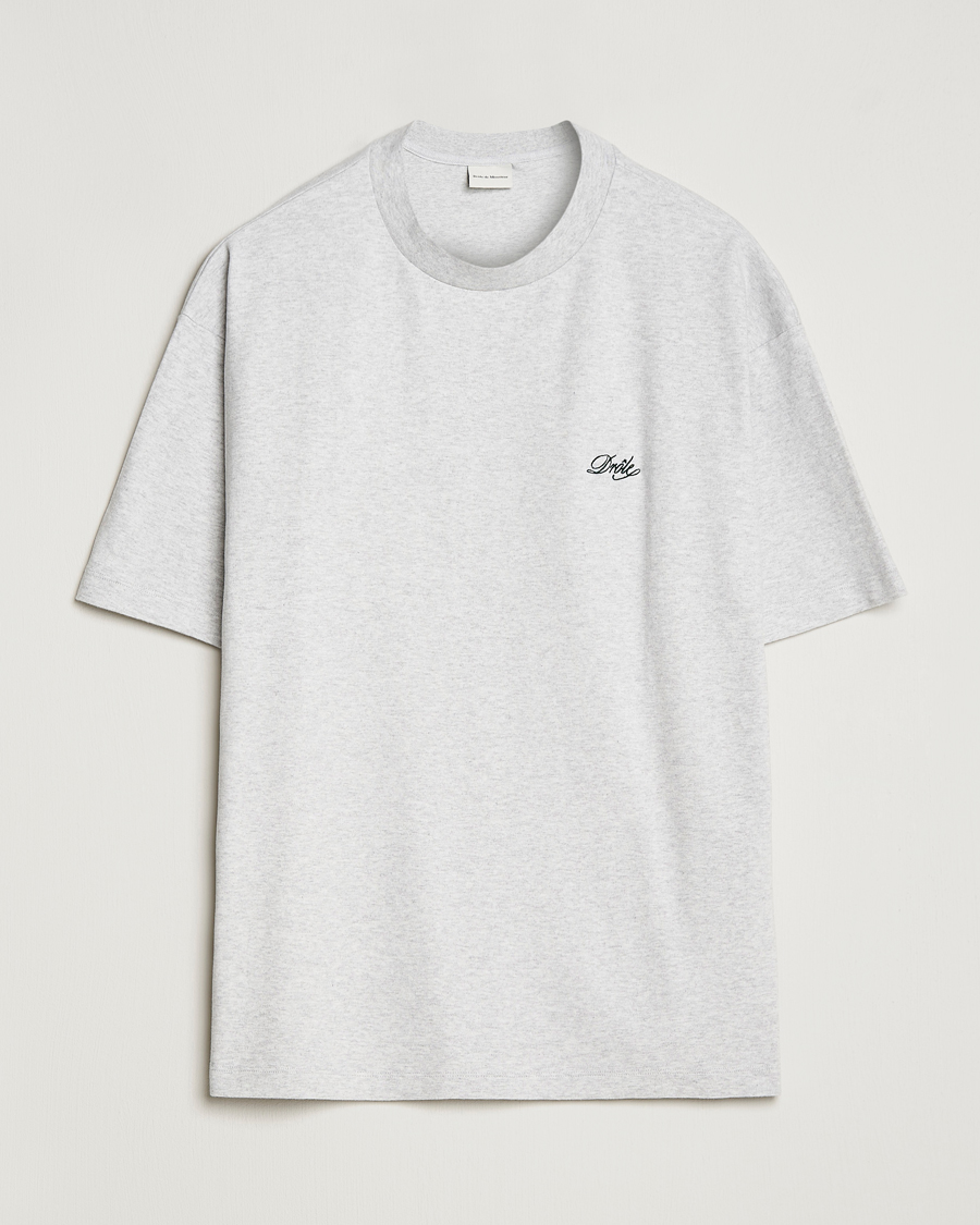Men | T-Shirts | Drôle de Monsieur | Signature T-Shirt Light Grey