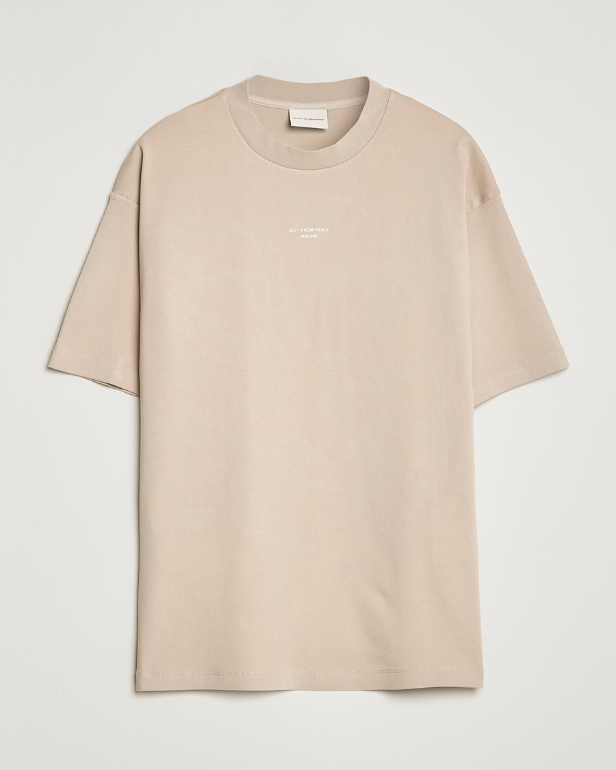 Men | T-Shirts | Drôle de Monsieur | Classic NFPM T-Shirt Beige