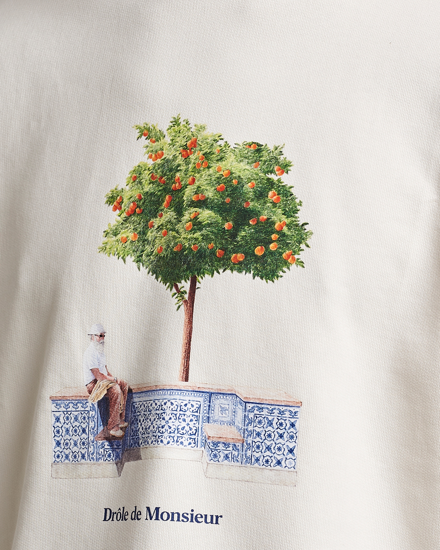 Drôle de Monsieur Oranger Print Sweatshirt Off White at Drôle de Monsieur Oranger Print Sweatshirt Off White at