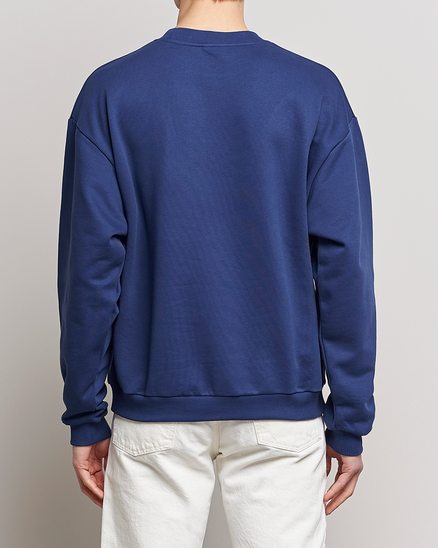 Men | Sweaters & Knitwear | Drôle de Monsieur | Vignes Embroidered Sweatshirt Navy