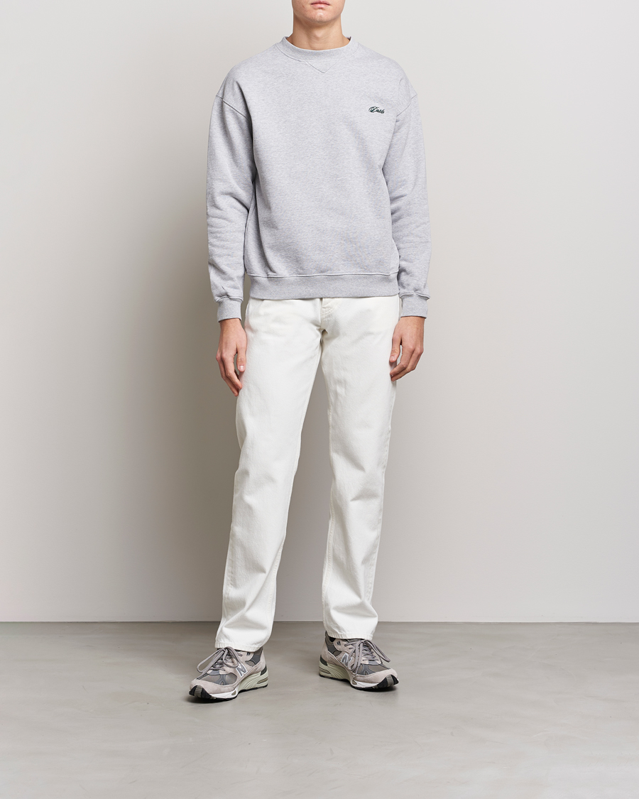 Men | Sweaters & Knitwear | Drôle de Monsieur | Signature Sweatshirt Light Grey