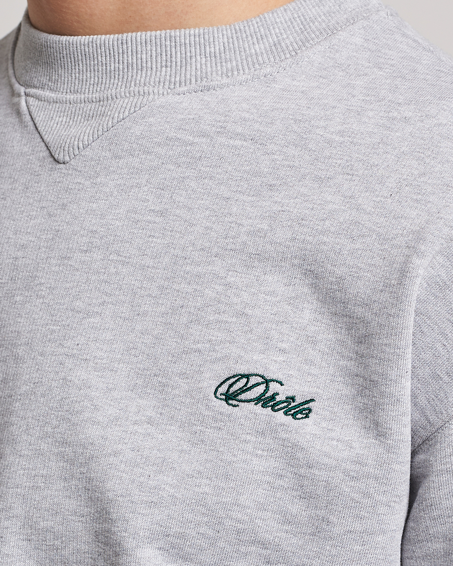 Men | Sweaters & Knitwear | Drôle de Monsieur | Signature Sweatshirt Light Grey