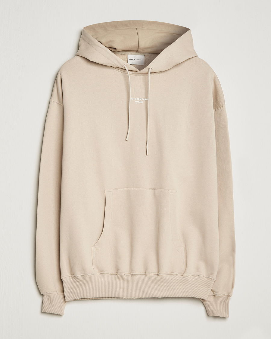 Men | Sweaters & Knitwear | Drôle de Monsieur | Classic NFPM Hoodie Beige