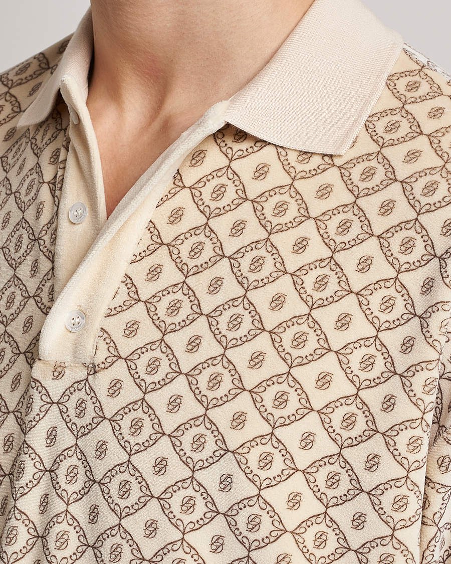 Men | Polo Shirts | Drôle de Monsieur | Monogram Terry Polo Off White