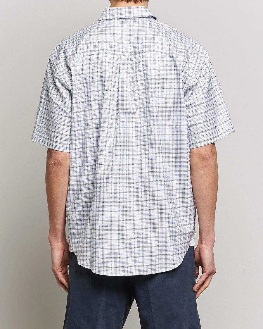 Men | Shirts | Drôle de Monsieur | Short Sleeve Signature Shirt Blue Check