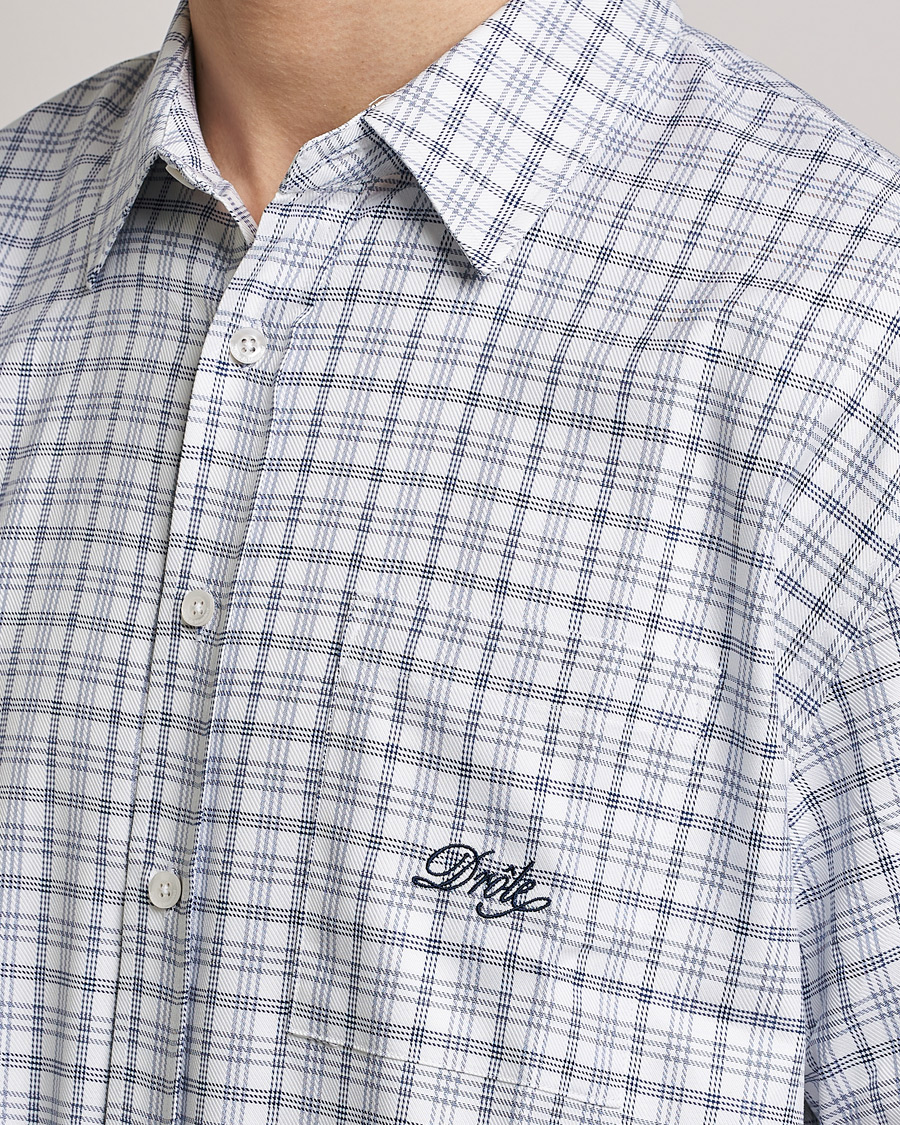 Men | Shirts | Drôle de Monsieur | Short Sleeve Signature Shirt Blue Check