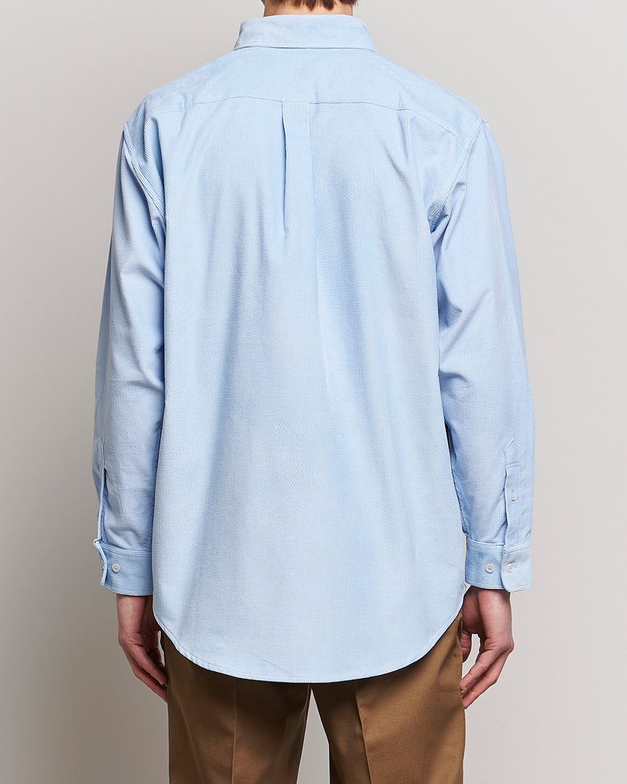 Men | Shirts | Drôle de Monsieur | Fleur Corduroy Shirt Light Blue