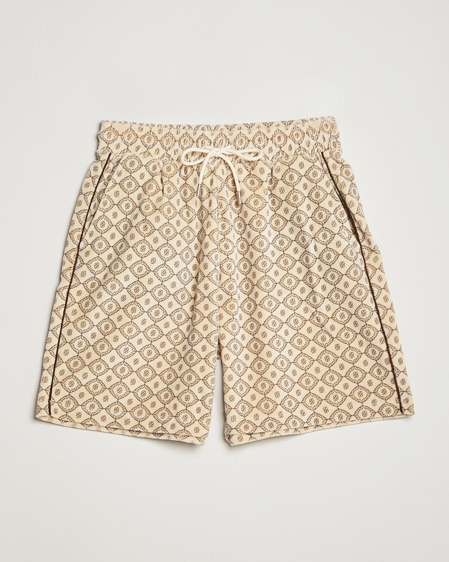 Men | Shorts | Drôle de Monsieur | Monogram Terry Shorts Off White