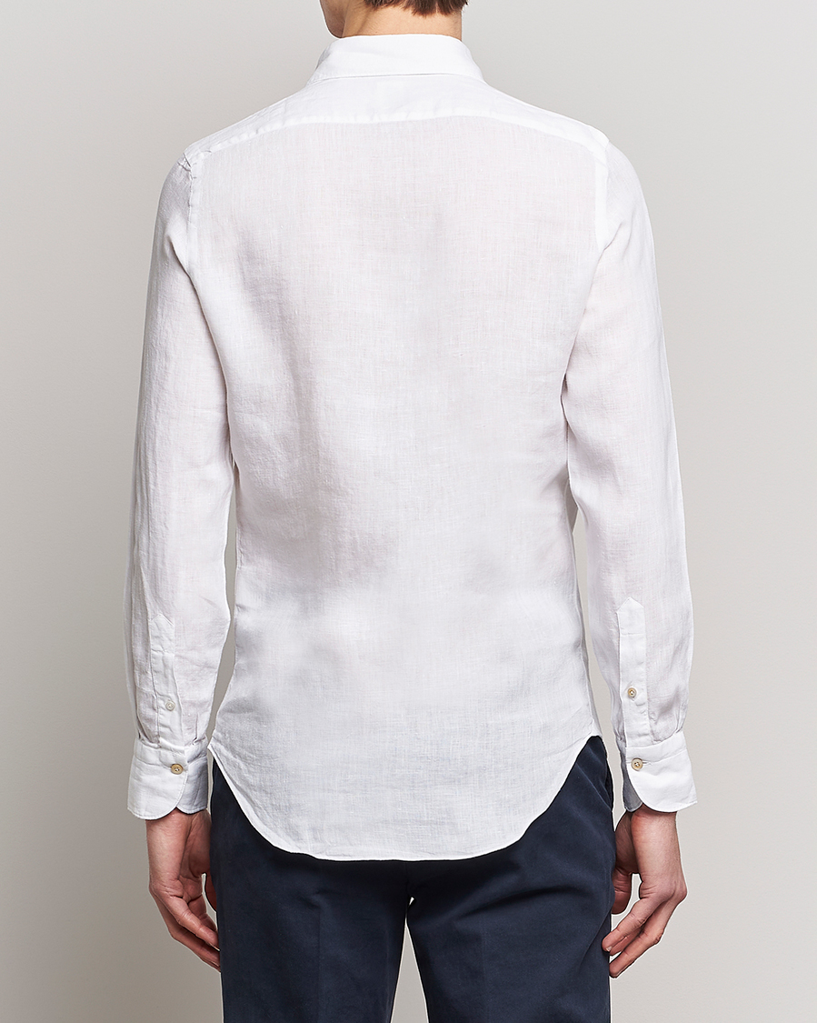 Men | Shirts | Finamore Napoli | Tokyo Slim Linen Shirt White