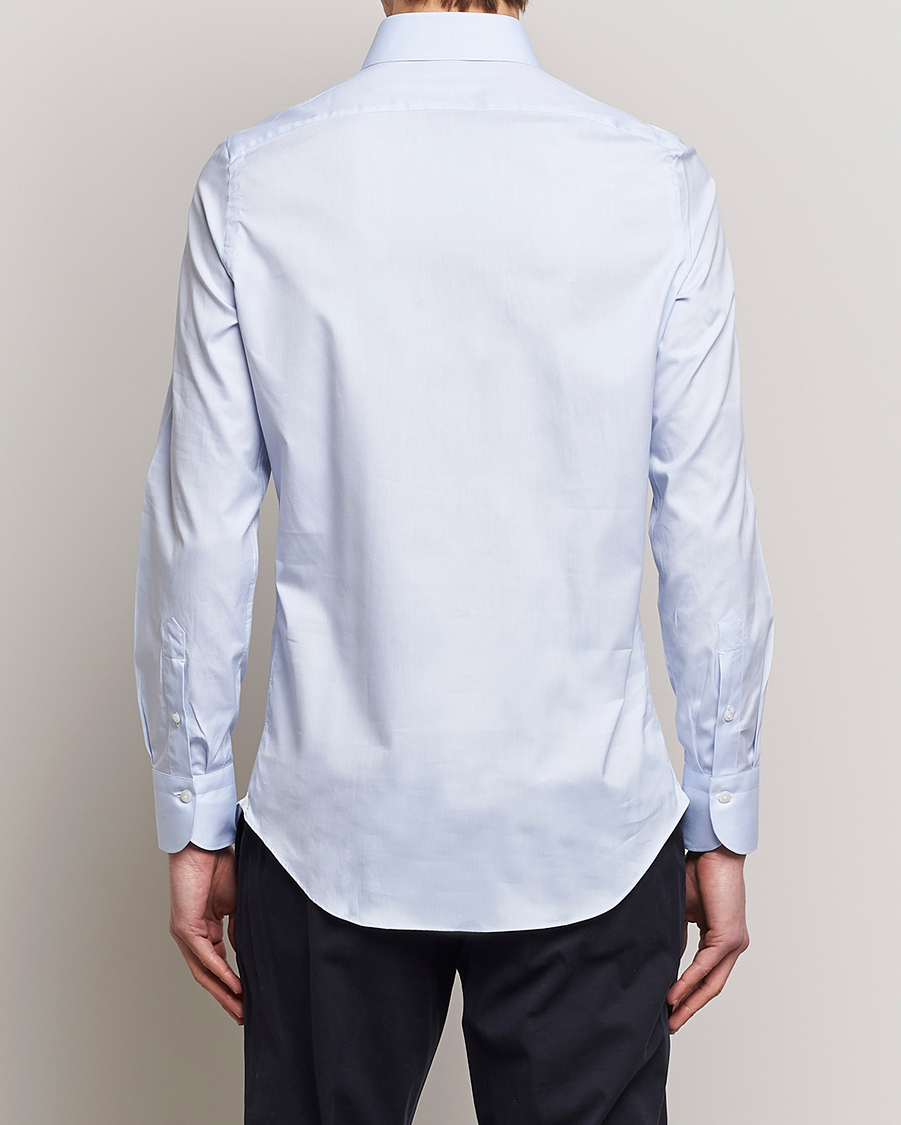 Men | Shirts | Finamore Napoli | Tokyo Slim Oxford Popover Shirt Light Blue