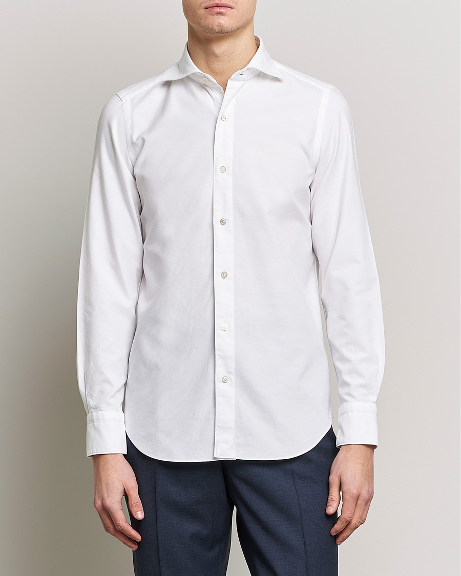 Men | Shirts | Finamore Napoli | Tokyo Slim Chambray Shirt White