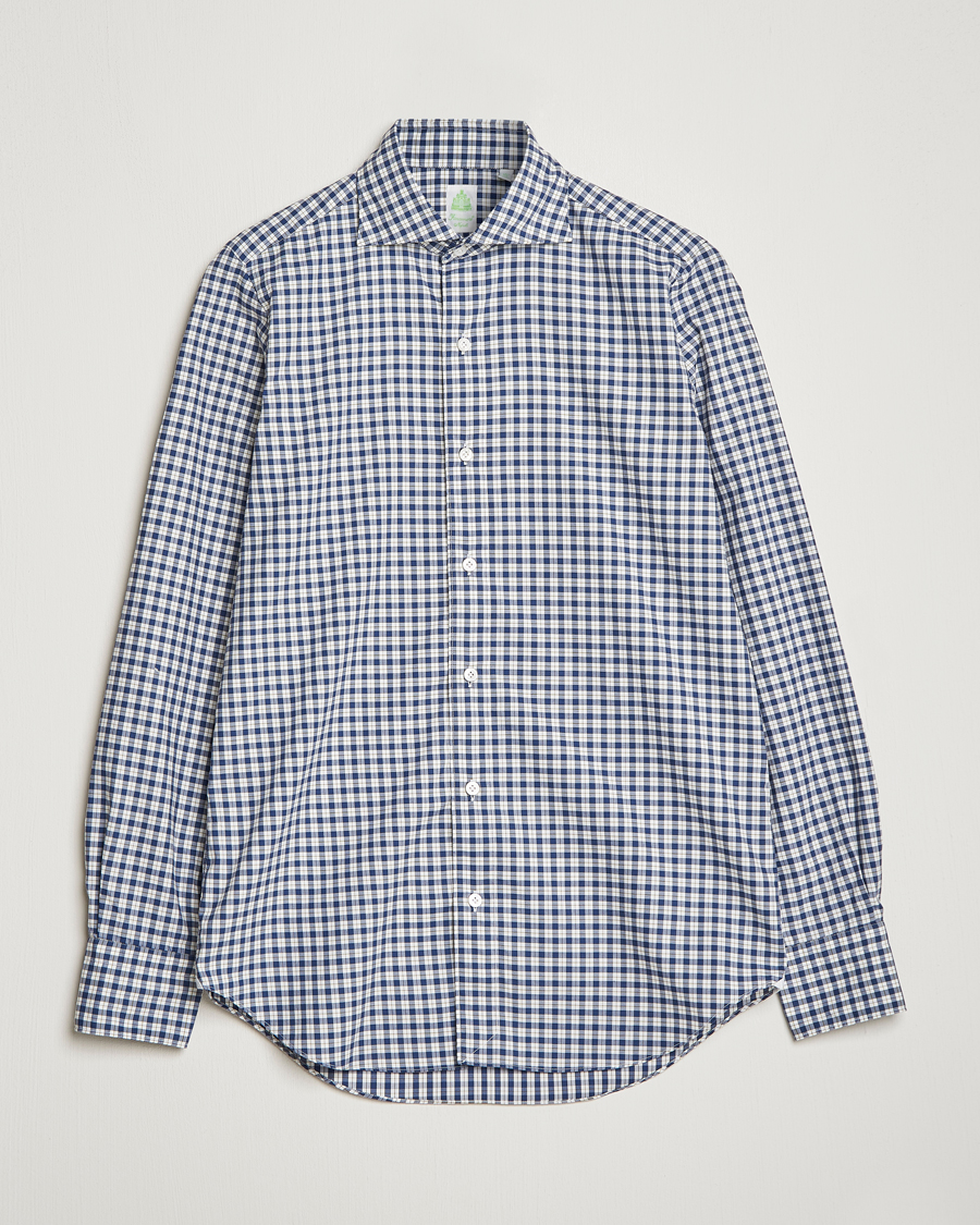 Men | Shirts | Finamore Napoli | Tokyo Slim Sport Shirt Blue Check