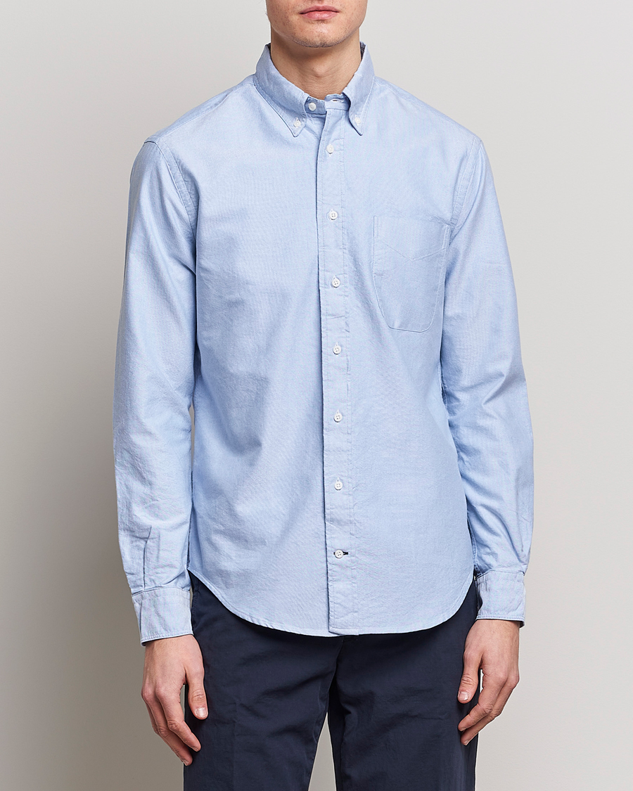 Men |  | Gitman Vintage | Button Down Oxford Shirt Light Blue