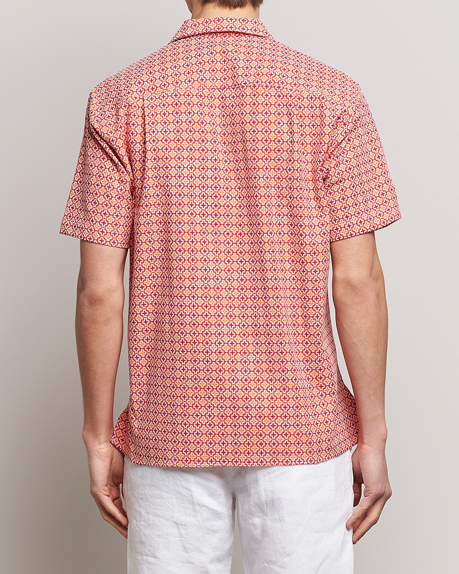 Men | Shirts | Gitman Vintage | Summer Ready Jacquard Camp Shirt Rosa
