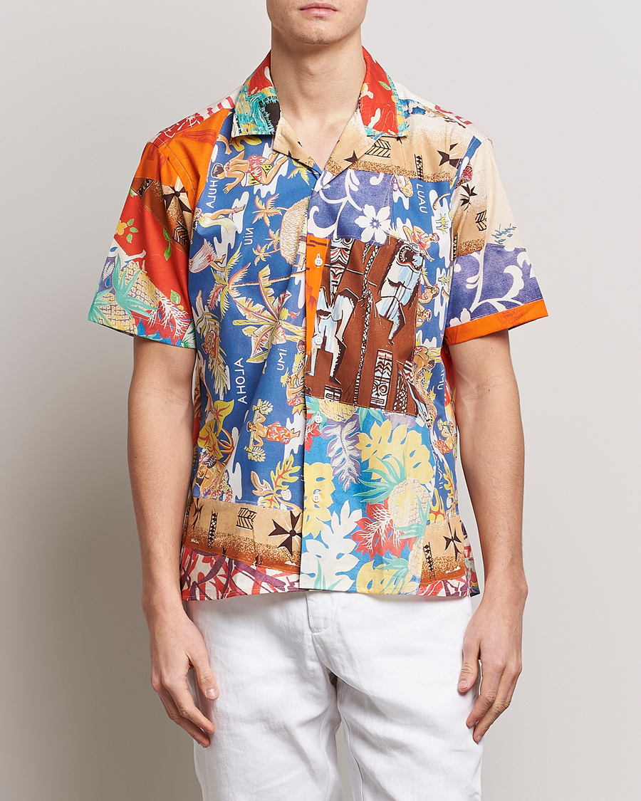 Men | Short Sleeve Shirts | Gitman Vintage | Aloha Quilt Camp Shirt Multicolor