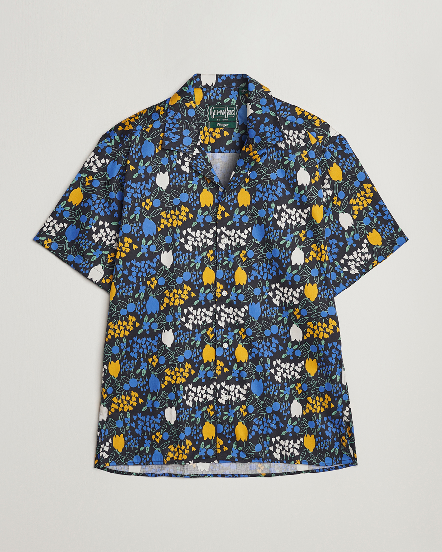 Men | Shirts | Gitman Vintage | Tulip Fields Camp Shirt Blue