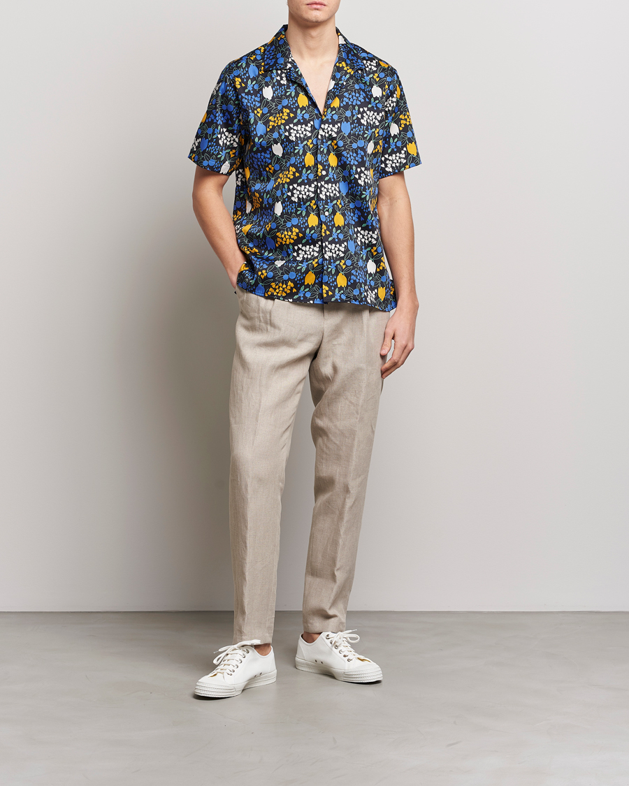 Men | Shirts | Gitman Vintage | Tulip Fields Camp Shirt Blue