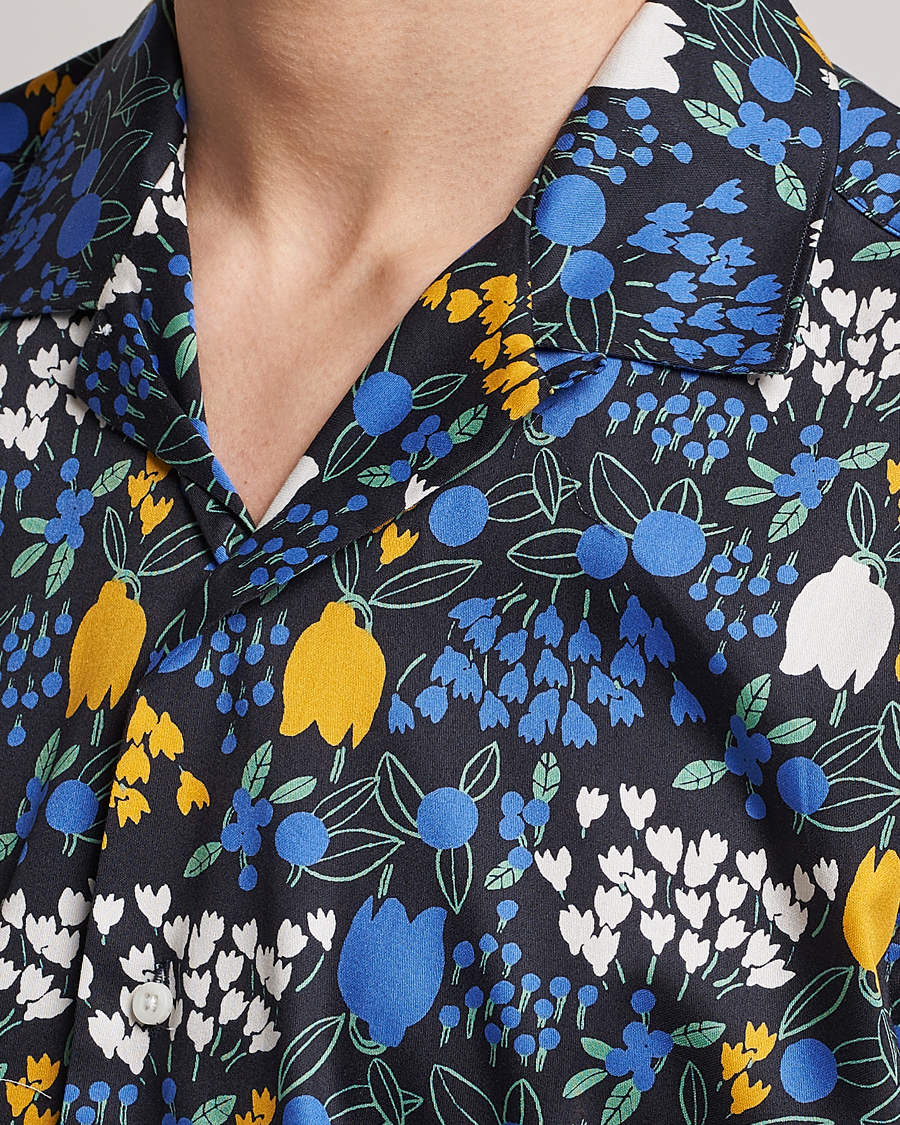 Men | Shirts | Gitman Vintage | Tulip Fields Camp Shirt Blue