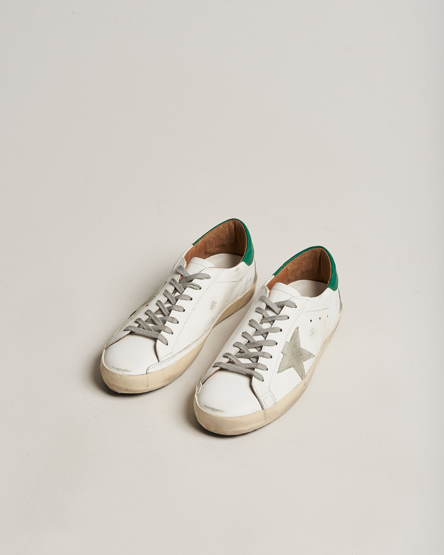 Men | Suede shoes | Golden Goose Deluxe Brand | Super-Star Sneakers White/Green