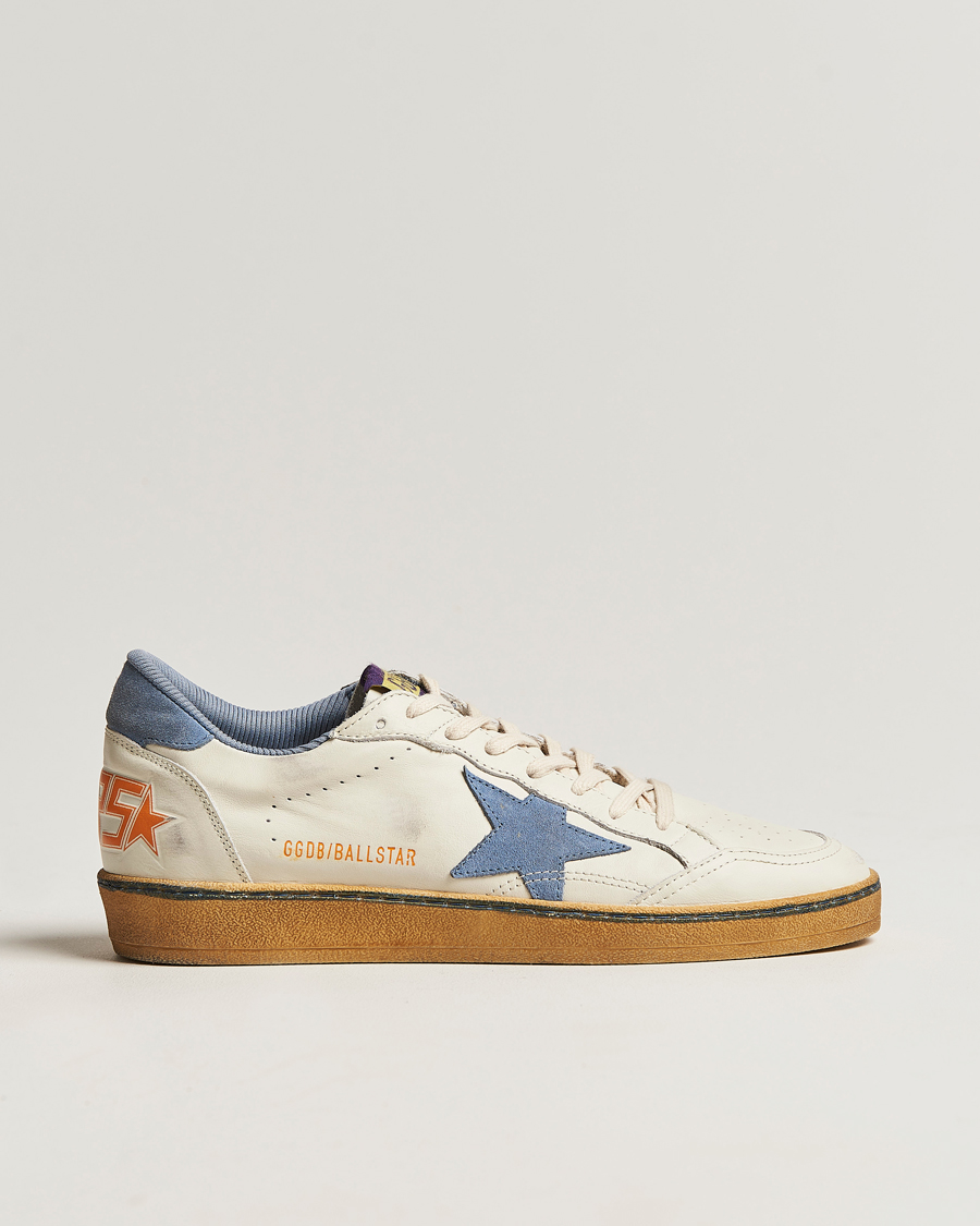 Men | Golden Goose Deluxe Brand Ball Star Sneakers White/Powder Blue | Golden Goose | Deluxe Brand Ball Star Sneakers White/Powder Blue