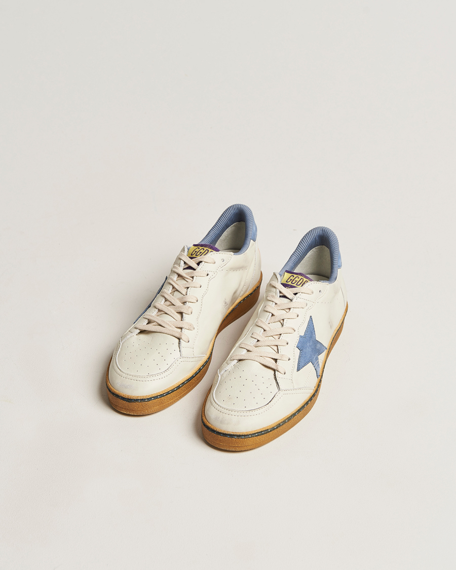 Men | White Sneakers | Golden Goose Deluxe Brand | Ball Star Sneakers White/Powder Blue