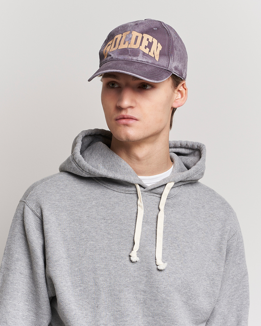 Men | Golden Goose Deluxe Brand Distressed Cotton Baseball Cap Marzipan | Golden Goose | Deluxe Brand Distressed Cotton Baseball Cap Marzipan