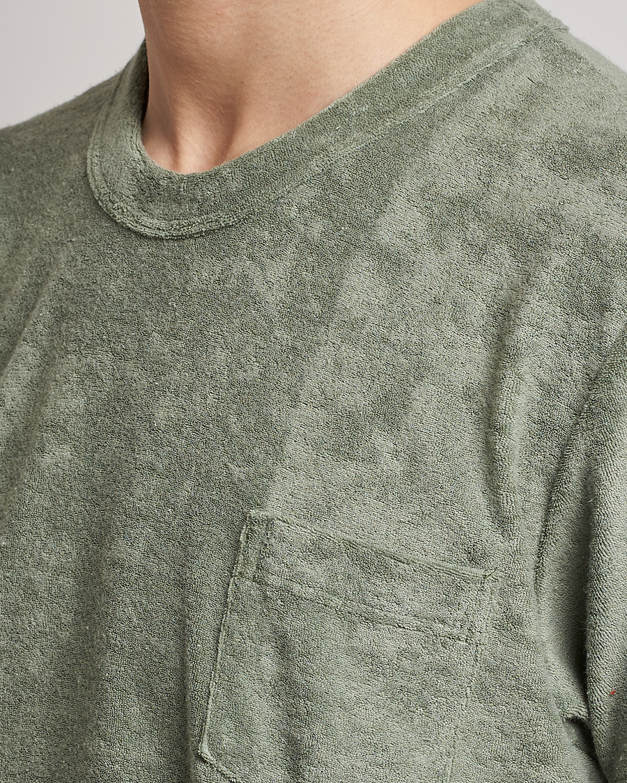 Men | T-Shirts | Howlin' | Fons Cotton Blend Terry Pocket Tee Agave