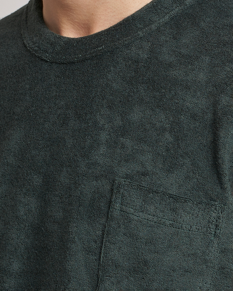 Men | T-Shirts | Howlin' | Fons Cotton Blend Terry Pocket Tee Greenish